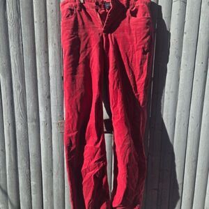 Talbots Dark Pink Rose Corduroy Straight Leg Pants Women’s Size 6 Five Pocket